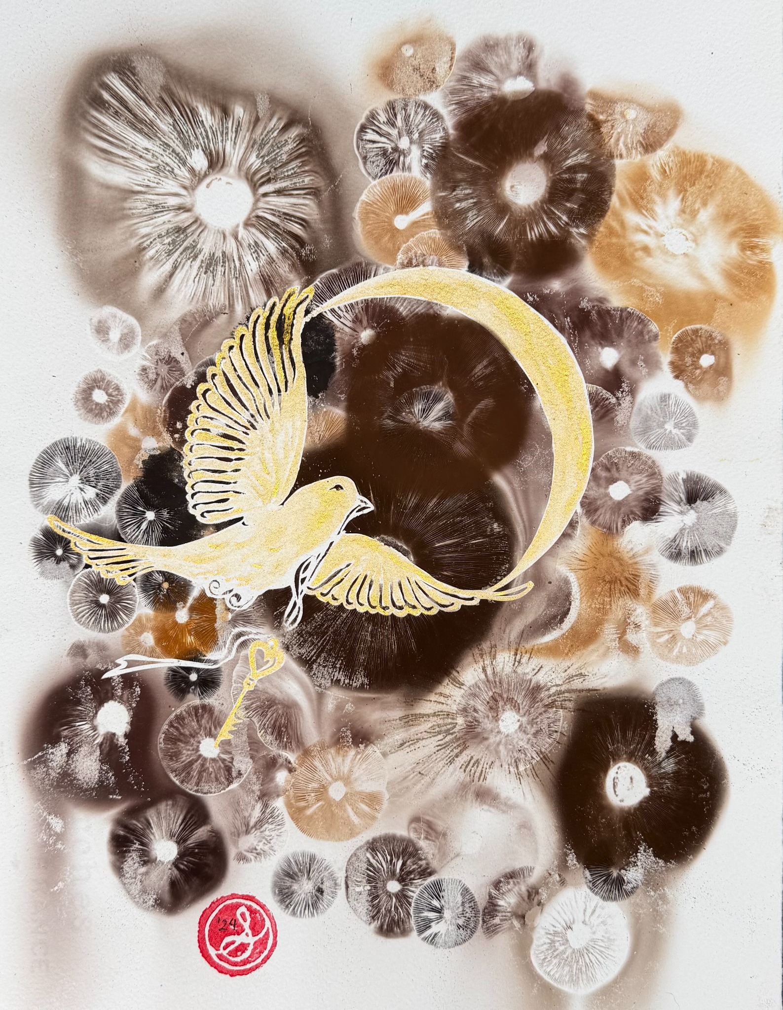 Goldfinch New Moon by Sarai Stevens